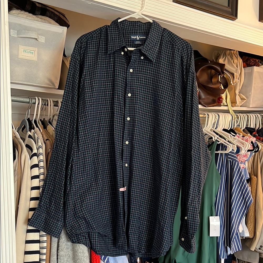 Ralph Lauren Blue Label Plaid Casual Button Down Shirt